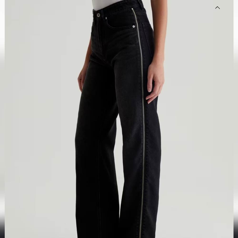 AG Kora Moto High Rise Black Denim